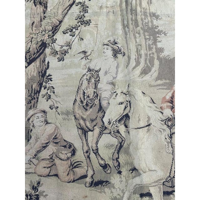 Vintage French Jacquard Tapestry Panel in the style of Aubusson, 1940s For Sale - Image 10 of 18