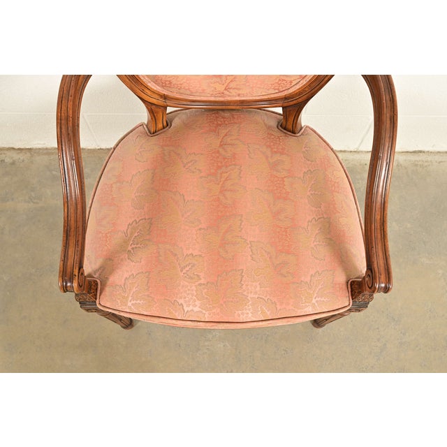 Karges French Regency Louis XVI Carved Walnut Cane Back Dining Chairs, Set of Six For Sale - Image 9 of 15