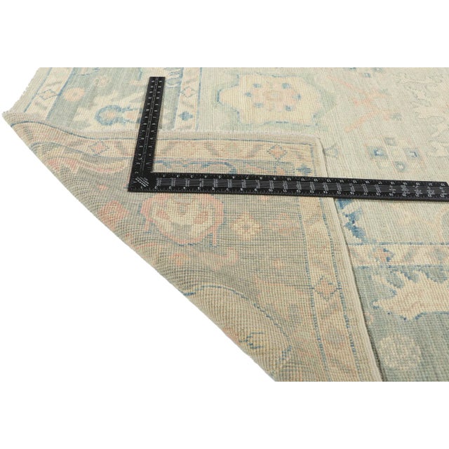 2000 - 2009 Modern Vintage Oushak Style Rug - 08'00 X 10'02 For Sale - Image 5 of 9