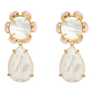 Harriet Earrings, Pierced, 2 Pieces For Sale