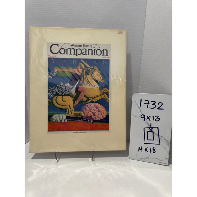 1931 Woman's Home Companion Magazine Cover, May, 1931 William P. Welch, Art Deco, Matted For Sale In Atlanta - Image 6 of 6