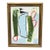 Original Modern Abstract Painting in Antique Frame For Sale