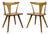 Modern MCM Style Windsor Chair Pair Mortise Tenon Joinery Dining Accent For Sale
