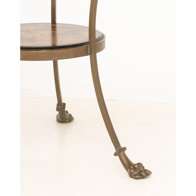 Chinoiserie Sarreid Ltd. Chinoiserie Brass Gueridon For Sale - Image 3 of 7