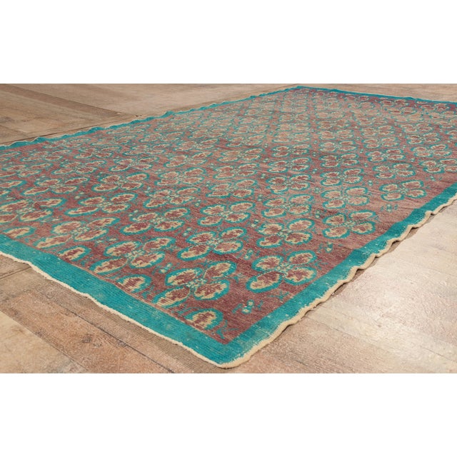 Purple Vintage Turkish Sivas Rug, 05'10 X 09'10 For Sale - Image 8 of 10