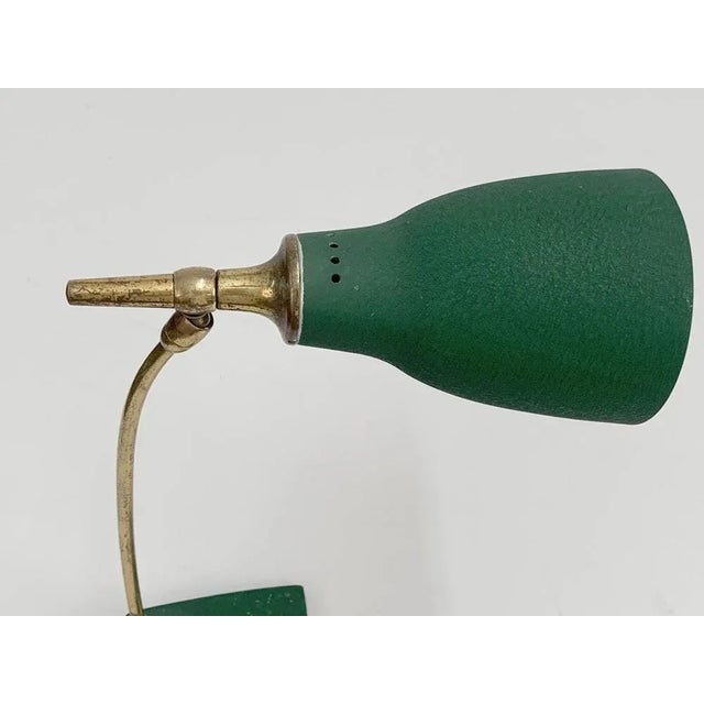 Green Mid-Century Adjustable Green Brass and Cast Iron Table Lamp by Gebrüder Cosack, 1950s For Sale - Image 8 of 18