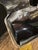 Lucite and Black Patent Leather Designer Luigi Bardini Bar Stools -a Pair For Sale - Image 9 of 15