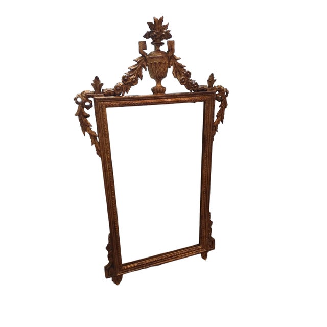 Vintage Italian ornate Gilt Mirror. Mirror has Italy stamp on back