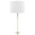 Brass Mid-Century Modern Glass and Brass Table Lamp For Sale - Image 8 of 8