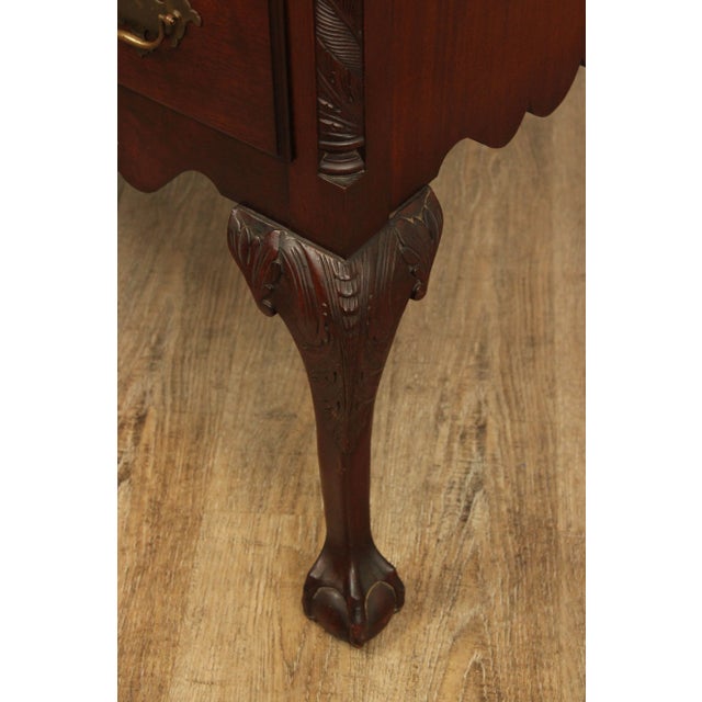 Custom Crafted Philadelphia Chippendale Style Carved Mahogany Highboy For Sale - Image 9 of 13