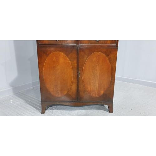 Vintage Mahogany Bookcase For Sale - Image 4 of 11