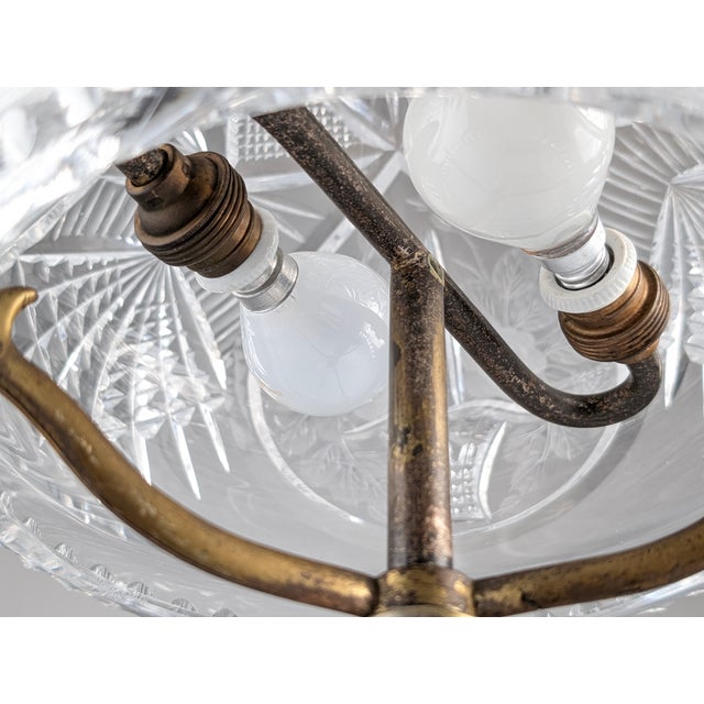 Art Deco French Cut Crystal Mushroom Table Lamp, 1920s For Sale - Image 14 of 18