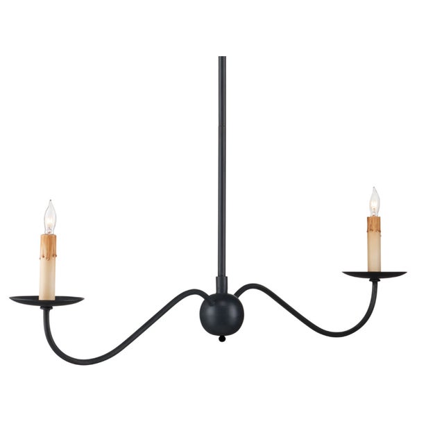 Saxon Linear Chandelier from Currey & Co brand new in the box. This came too late for install. From Currey & Co The Saxon...