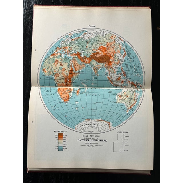 Add a genuine Art Deco era touch to your retro 1930s home decor style with this vintage world atlas. The vintage 1931...