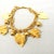 1990s Vintage Signed Napier Goldtone Leaves Charm Bracelet For Sale - Image 5 of 6