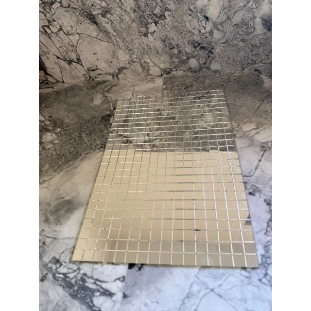 1970s 1970s Mid Century Modern Mosaic Mirrored Placemats by Tomorrow Designs - Set of Four For Sale - Image 5 of 11
