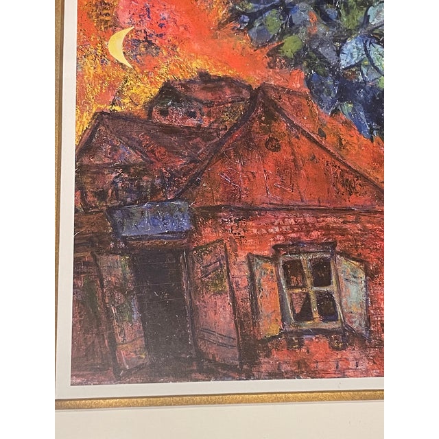 Marc Chagall Signed Framed Lithograph "Autumn in the Village" 1940's Gem For Sale - Image 6 of 11