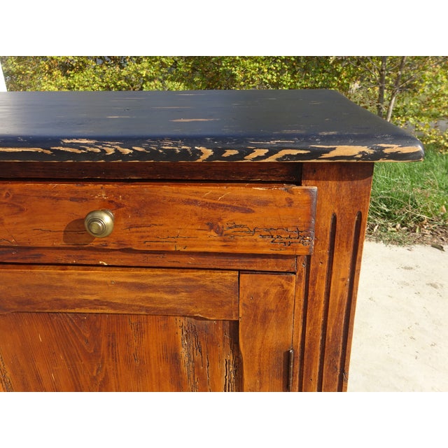 Vintage Parisian Pine Buffet, 1890s For Sale - Image 3 of 18
