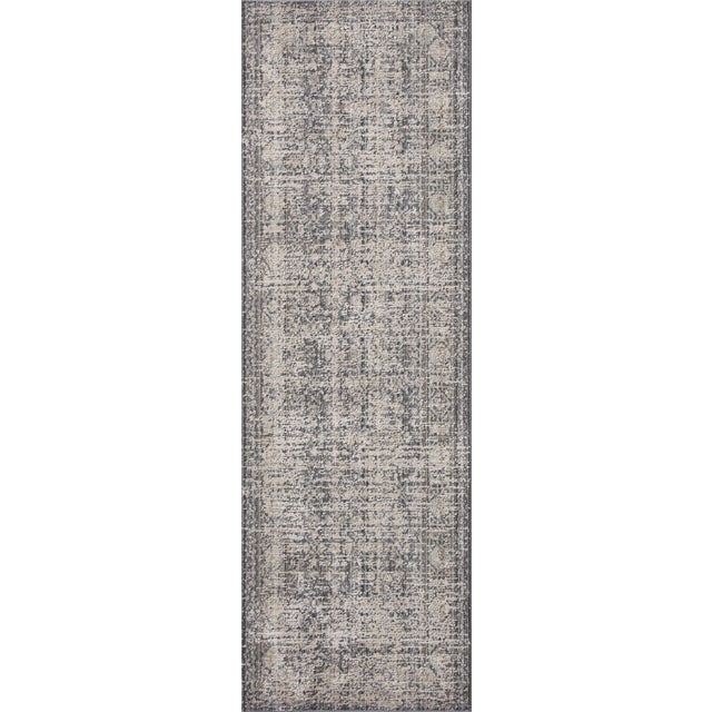Charcoal Amber Lewis x Loloi Alie Charcoal / Dove 7'-10" x 7'-10" Round Area Rug For Sale - Image 8 of 8