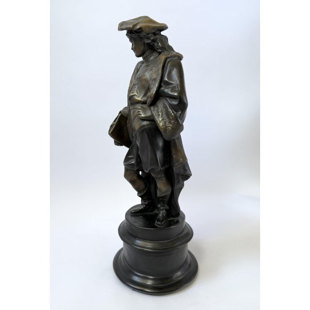 Dutch Master Rembrandt Van Rijn, Bronze Sculpture - 18"h For Sale - Image 4 of 9