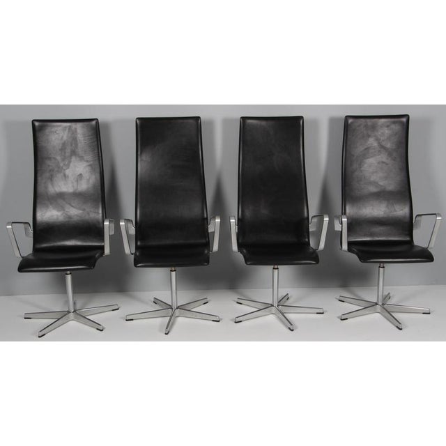 Oxford Highback Chairs attributed to Arne Jacobsen, 2008, Set of 8 For Sale - Image 10 of 11