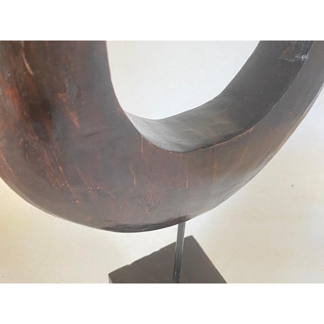 Wood Large Modern Abstract Wood Sculpture For Sale - Image 7 of 17
