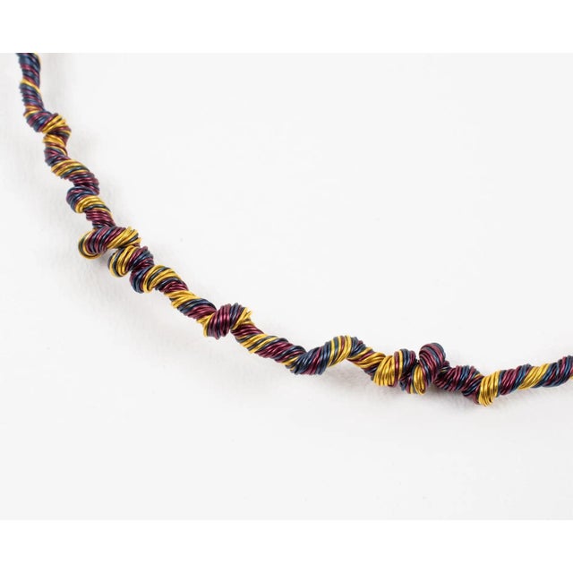 Christian Lacroix Paris Multicolor Wired Rigid Choker Necklace For Sale - Image 9 of 10