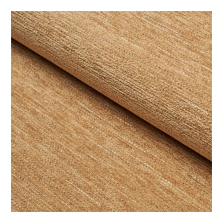 Schumacher Corbin Performance Chenille Fabric In Burnt Orange For Sale