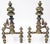 1920s 1920s Brass Andirons- a Pair For Sale - Image 5 of 5