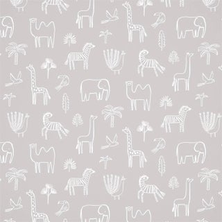 Harlequin Funky Jungle Wallpaper in Stone For Sale