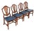 Baker Furniture Style Federal Carved Mahogany Shield Back Dining Chairs, Set of Four For Sale