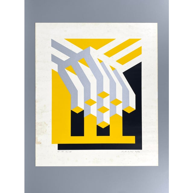 Contemporary Otto Herbert Hajek, Abstract Composition, 1970, Screenprint For Sale - Image 3 of 13