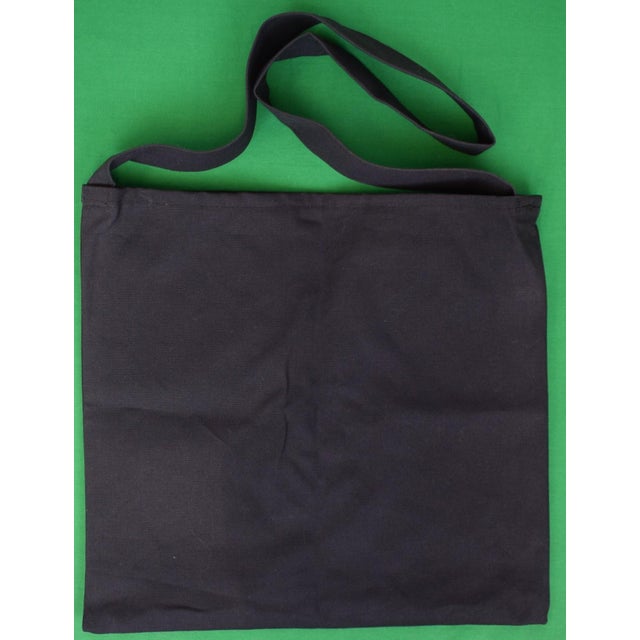 Needlepoint panel Sz: 8 3/4"H x 10 3/4"W Black canvas tote Sz: 13 1/2"H x 14"W Handle Sz: 17"L Tote includes over 21,000...