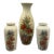 Vintage Japanese Satsuma Style Porcelain Floral Decorative Vases - Set of 3 For Sale