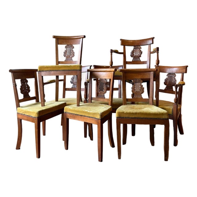 19th Century Neoclassical Dining Chair - Set of 8 For Sale