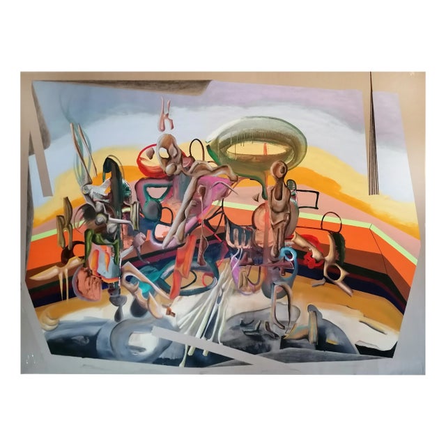 Stefano Mazzolini, Alienata, 2020, Oil & Acrylic on Canvas For Sale