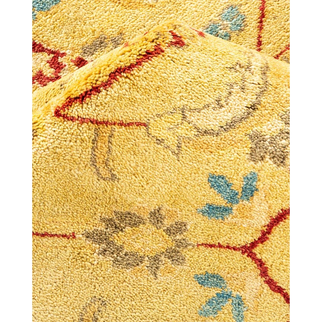 Textile Eclectic, One-of-a-Kind Hand-Knotted Area Rug - Green, 8' 2" x 9' 3" For Sale - Image 7 of 8