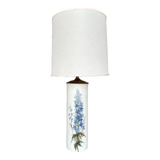 Royal Copenhagen Hand Painted Floral Table Lamp For Sale