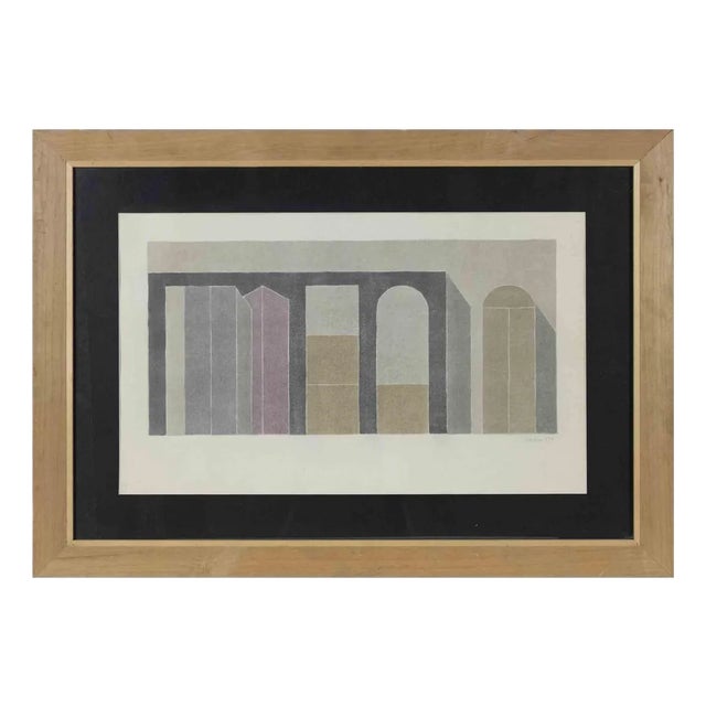 Giuseppe Uncini, The House of Things, 1980, Watercolor on Paper For Sale