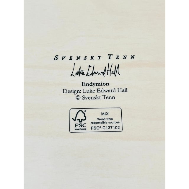Luke Edward Hall for Svenskt Tenn Endymion Green & Blue Wood Serving Tray For Sale - Image 9 of 9