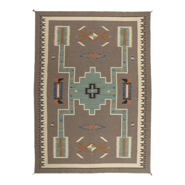 Southwestern Navajo-Style Rug With Storm Pattern - 08'10 X 12'03 For Sale