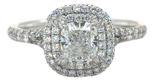 Tiffany & Co. Soleste 1.00 CTTW Diamond Engagement Ring, Platinum, Size 6