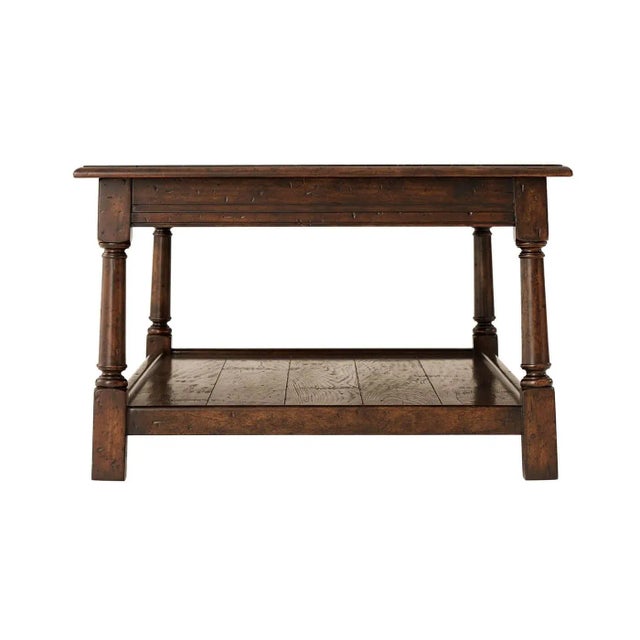 Rustic 17th Century Style Cocktail Table For Sale - Image 3 of 6