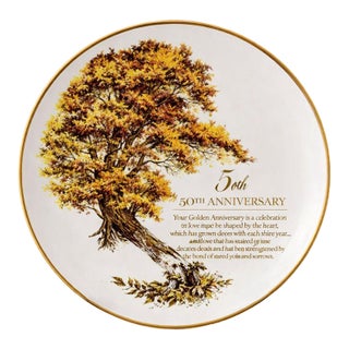 Avon 5th Anniversary Collector Plate Porcelain Japan 22k Gold Trim Decorative For Sale