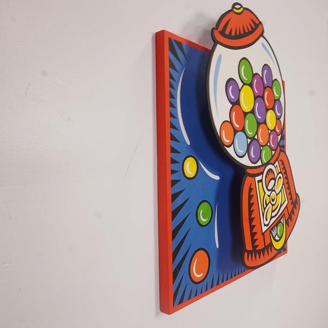 Mid-Century Modern Burton Morris Gumball Pop Artwork, 1999 For Sale - Image 3 of 4