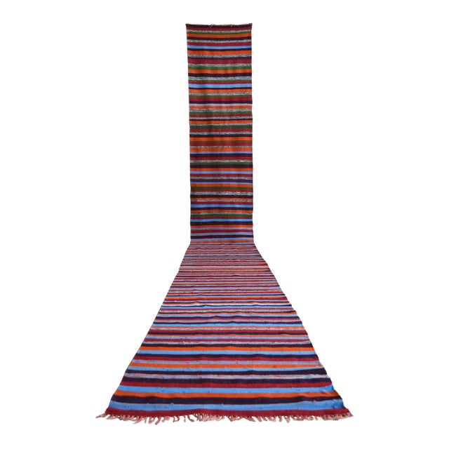Hand-Made Extra Long Runner Vintage Kilim Runner Rug Stair ...