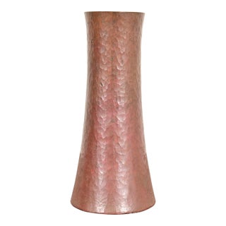 Ramon Ramirez Arts & Crafts Hammered Copper Vase For Sale