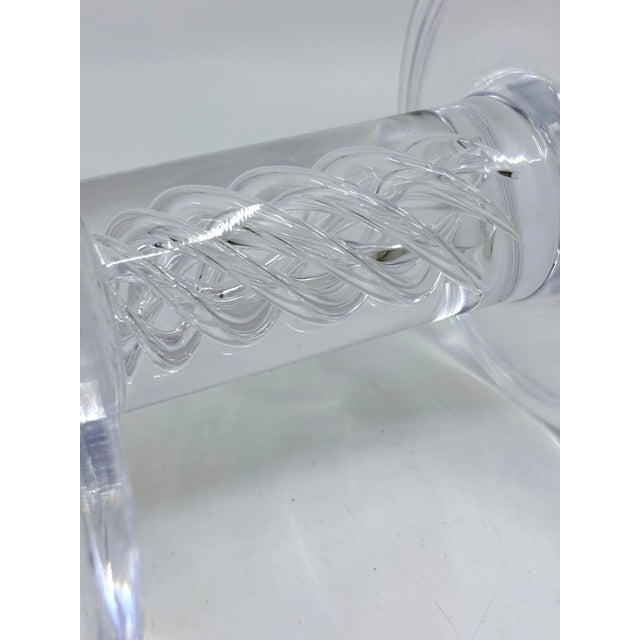 Simon Pearce Simon Pearce Signed Stratton Hand-Blown Pillar Air Twist Candle Holder For Sale - Image 4 of 9
