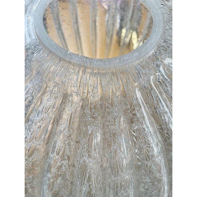 Vintage German Crackle Glass Pendant Lamp from Doria, 1960s For Sale - Image 9 of 15
