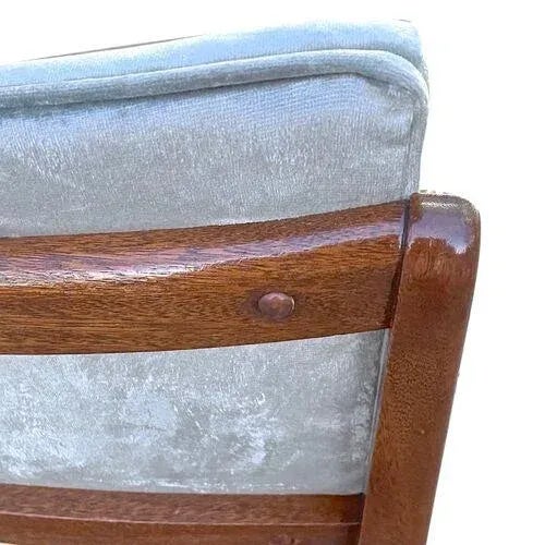 Mid-Century Modern Brown Saltman Velvet Side Chair For Sale In Atlanta - Image 6 of 7